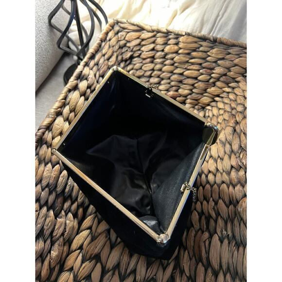 Vintage Black suede Harry Levine HL Clutch made in the USA - Picture 3 of 8